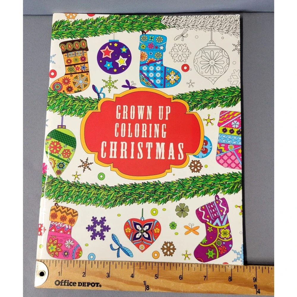 Grown Up Coloring Christmas Book‎ Relaxing Vision Street Craft Art Paperback